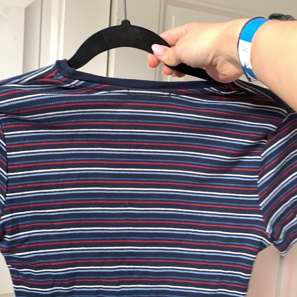 Brandy Melville T-Shirt red,white,blue stripes - Picture 4 of 4